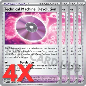 4X Technical Machine: Devolution 177/182 X4 - Paradox Rift Playset - Pokemon TCG - Picture 1 of 1