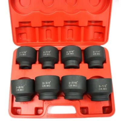 3/4" Drive Impact Sockets | 8pc SAE Set Jumbo Add-On Standard Air Easy To Read - Image 1 of 2