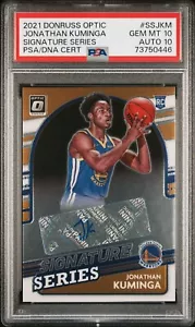 2021-22 Panini Donruss óptica Jonathan Kuminga novato serie firma PSA 10 - Imagen 1 de 3