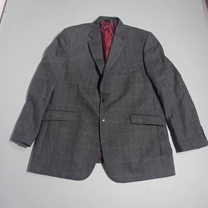 Brook Taverner Traje Chaqueta Hombre 42 Corto Gris Cuadros Tejido Tweed - Imagen 1 de 24