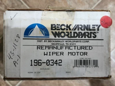 Motor limpiaparabrisas Beck Arnley 196-0342 remanufacturado Foto 1 de 4