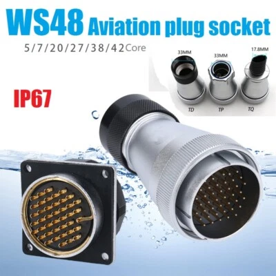 WS48 5pin-42pin TQ plug+Z square rear socket aviation plug industrial connection - Image 1 of 4