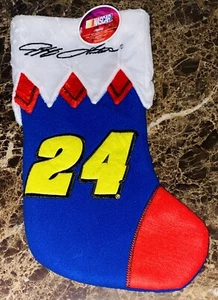 Medias de Navidad NASCAR Jeff Gordon bordadas automáticas #24 azules Trevco nuevas con etiquetas nuevas - Imagen 1 de 2