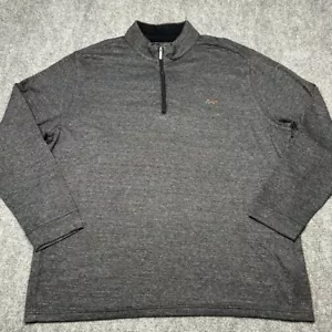 Greg Norman Mens Black Long Sleeve half Zipper Charcoal Grey Size XXL Sweatshirt - Picture 1 of 8