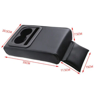 Car Armrest Heighten Elbow Bracket Cushion Rest Cup Holder Storage Accessories - Image 1 of 4