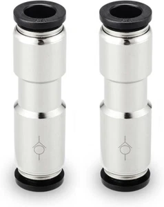 1/4" OD Rückschlagventil Push to Connect One Way Inline Air Pneumatic Ventile, Nickel - Bild 1 von 5