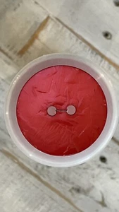 BUTTONS  FASHION--2 HOLE--40mm - RED - 6 PIECES Sewing , Crafting - Picture 1 of 1