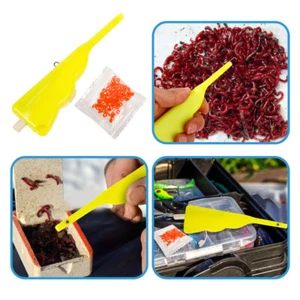 1 Set Esche da Pesca Vermi Rossi Esca Clip Blood Worm Clip Forniture da Pesca - Foto 1 di 12