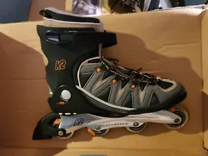 Nuovo con scatola K2 Flight Alx-M Pattini In linea Rollerblade Uomo 12/14 Telaio Alluminio Freno - Foto 1 di 12