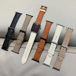 Uhrenarmband für Apple Iwatch S10 9 8 7 6 5 4 Echtleder 38 40 41 42 44 45 mm - Bild 1 von 19