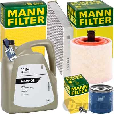 Mann inspection package + 5L original 0W-20 oil suitable for Opel Astra K from 06.15 - Image 1 of 4