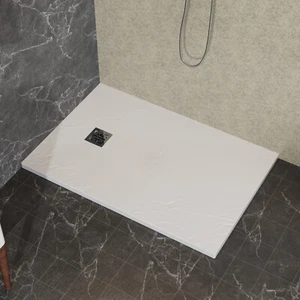 31.5"x48" White ABS & Acrylic Shower Base w/Drain kit and Stainless Steel Cover - Picture 1 of 8