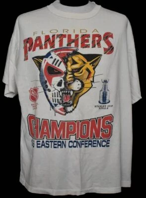 Vintage 90s NHL Florida Panthers Tee classic style hockey tee shirt QT1890 - Image 1 of 2