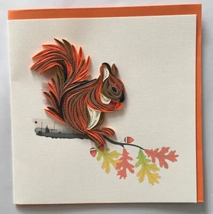 Eichhörchen, Quilling-Karte - Bild 1 von 2