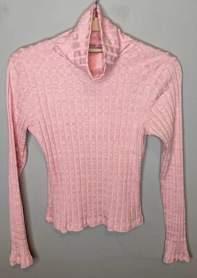 Lei Turtleneck Small Pink Long Sleeve Fitted Y2K - Image 1 of 4