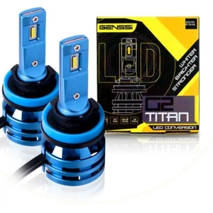 Genssi H11 LED Headlight Kit Low Beam Bulbs Bright White 6000K Fanless Canbus - Picture 1 of 15