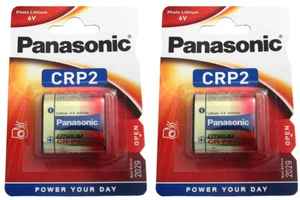 2 x Panasonic Photo Lithium Camera Batteries CRP2 CRP2P 223A *Long Shelf Life* - Picture 1 of 1