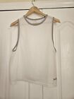  Under Armour White Sheer Netted Athletic Basketball Tank Top Medium