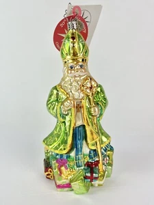 Christopher RADKO 2003 EMERALD BLESSINGS Green Santa 3010540 20th Ann. Christmas - Picture 1 of 7