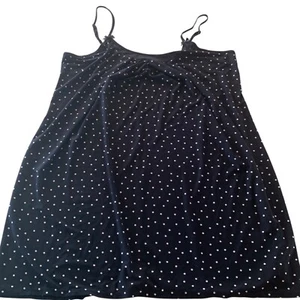 California Dynasty Black White Polka Dot Chemise Nightgown Ladies XL - Picture 1 of 7