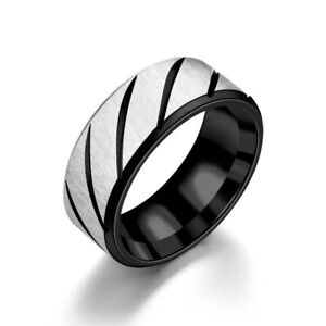 Wedding Rings Comfort Ring Titanium Stainless Steel 8mm Brushed Finish Men Women