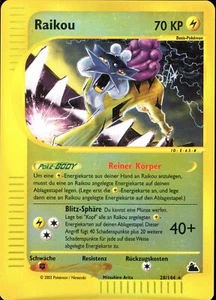 Raikou - 28/144 Skyridge - Reverse Holo DE NM Pokemon - Bild 1 von 1