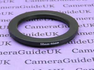 58mm to 46mm 58-46 Male-Female Stepping Step Down Filter Ring Adapter 58mm-46mm - Picture 1 of 2
