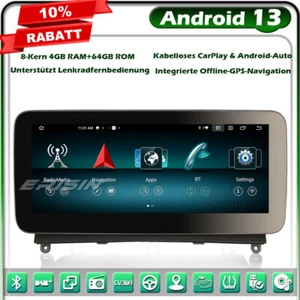 10.25" CarPlay Android 13 Autoradio 4G GPS Navi Mercedes Benz C-Klasse S204 W204 - Bild 1 von 24