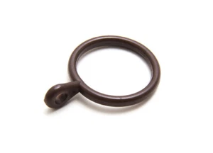 Nuevo 32 X Barra de Cortina Anillos Fijo Ojo Oscuro Plástico Marrón 25mm Id 33mm - Imagen 1 de 1
