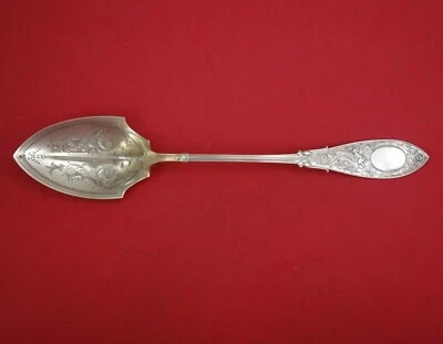 Arabesque by Whiting Sterling Silver Stuffing Spoon Bright-Cut w/ Button 12 1/2" - Image 1 of 4