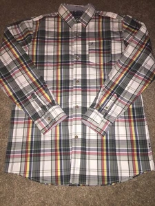Nautica Herren Stretch Button Up Button Down Kariert Langarm Neu XL - Bild 1 von 12