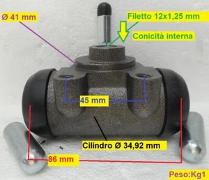 Cilindretto freno per carrello elevatore per: Sibicar RCD25, Ticino, Balkancar - Picture 1 of 5