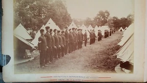 1893 2X GROSSES ANTIKES VIKTORIANISCHES FOTOGRAFIE BRADFIELD COLLEGE ARMEE LAGER / KADETTEN - Bild 1 von 9