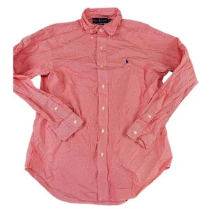 Herren Ralph Lauren Classic Fit Rot Gingham Button Down Hemd Medium - Top - Bild 1 von 10