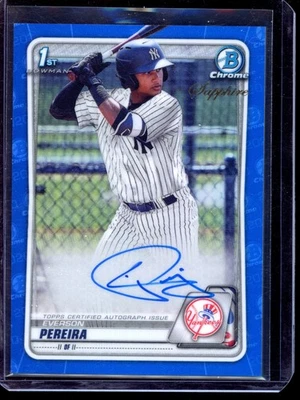 2020 BSPA-EP Everson Pereira RC 1st Bowman Chrome Sapphire Rookie Auto - Image 1 of 2