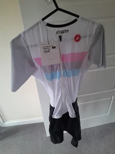 Traje Castelli Mujer Triatlón Gratis San Remo 2 Manga Corta Pequeño Blanco - Imagen 1 de 4