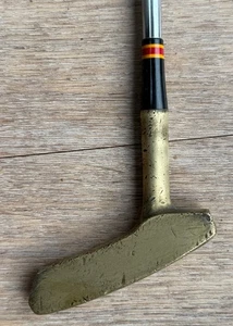 GEC Frenchie Brass Putter with Tractioin Action Golf Pride Grip - Picture 1 of 6