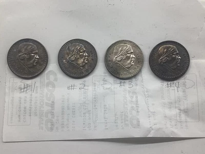 Moeda de peso un 1947 MÉXICO Morelos 50% PRATA - Imagem 1 de 2