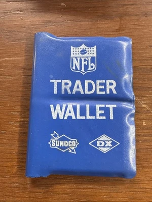 Cartera billetera comerciante estampillas de fútbol americano Sunoco DX 1972 de la NFL con estampillas Foto 1 de 2