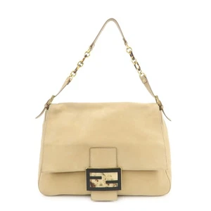 Fendi Big Mamma Baguette Leder Schultertasche beige 8BR638 echt gebraucht kostenloser Versand - Bild 1 von 23