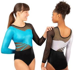 ¡NUEVO! Leotardo de competición de gimnasia Kinlee para niñas de Snowflake Designs - Imagen 1 de 6