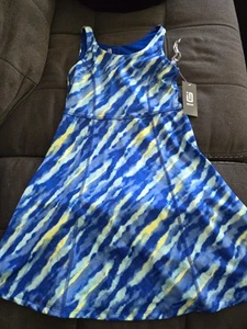 ID Ideology Athletic Dress Girls Size Small, Blue And Yellow - Picture 1 of 2