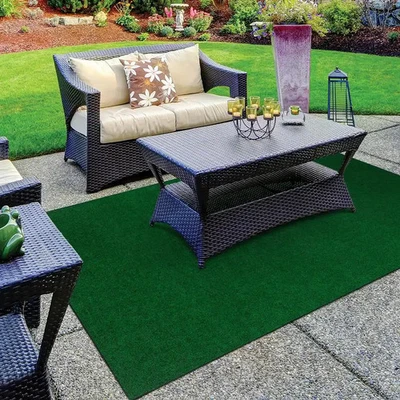 Alfombra de césped artificial verde de 6' x 8' para interior exterior piso patio cubierta alfombra de golf Foto 1 de 4