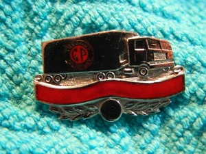 Vintage GP Trucking Company versilberte & Emaille Hut Anstecknadel Krawattennadel - Bild 1 von 5