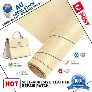 PU Leather Self Adhesive Sofa Patch Repair Sticker Stick-on Fix AU 50x137 - Picture 1 of 15