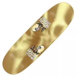 Heroin Skateboards - Symmetrical Gold Egg - Skateboard Deck 9.25" + Grip - Picture 1 of 1