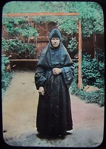 Linterna mágica de vidrio diapositiva una monja rusa c1890 foto rusia - Imagen 1 de 2