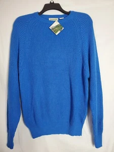 NWT St. Johns Bay Men's Sweater Knit Longsleeve Size XL Blue Crew Neck - Picture 1 of 8