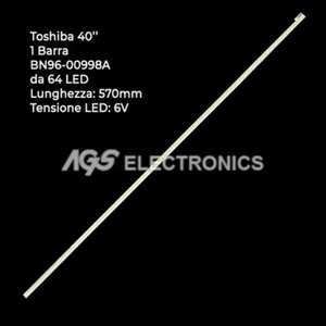 KIT DE BARRAS DE TIRA TV LED TOSHIBA 64 LED BN96-00998A 46L5200U LTA460HN05 - Imagen 1 de 1