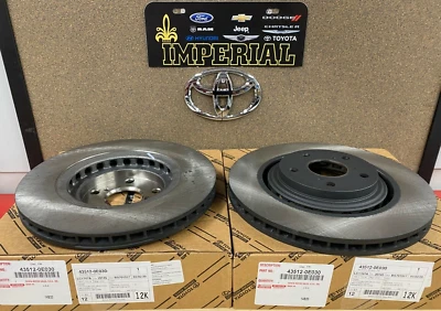 2008-2019 TOYOTA HIGHLANDER GENUINE OEM FRONT BRAKE ROTORS 435120E030 - Image 1 of 4